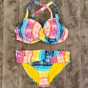 Bleu Rod Beattie Rainbow Tye Dye Bikini